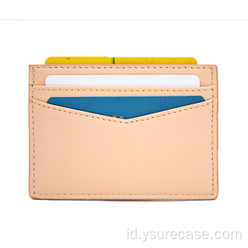 YSURE Kustom Kulit Pemegang Kartu Dompet Kredit Unisex